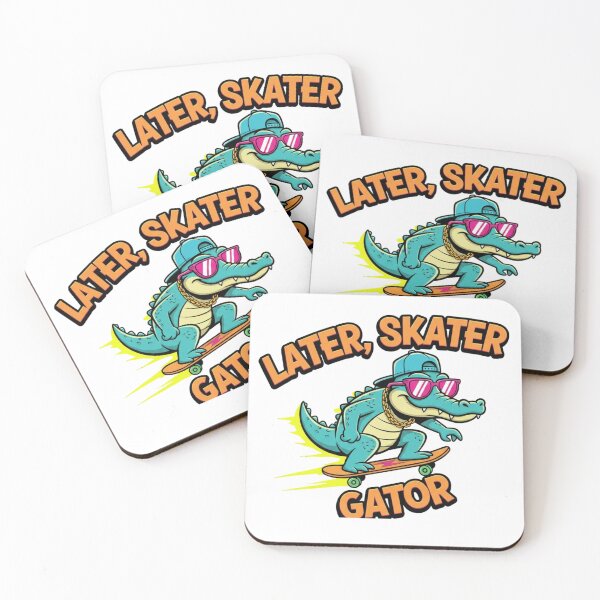 Item preview, Later Skater Gator - Retro 90s Skateboard Alligator designed and sold by TheSquirla.