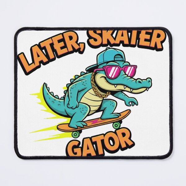 Item preview, Later Skater Gator - Retro 90s Skateboard Alligator designed and sold by TheSquirla.