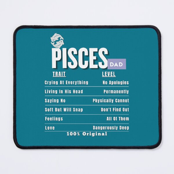 Item preview, Pisces Dad Traits - Humorous Zodiac Father's Day Gift designed and sold by ZenWealthDesign.