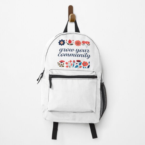 Item preview, grow your community in cursive with flowers designed and sold by coffeepolicy.