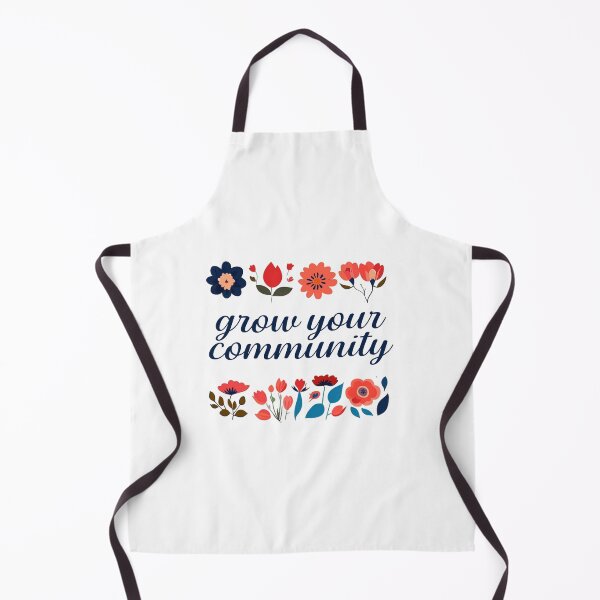 Item preview, grow your community in cursive with flowers designed and sold by coffeepolicy.