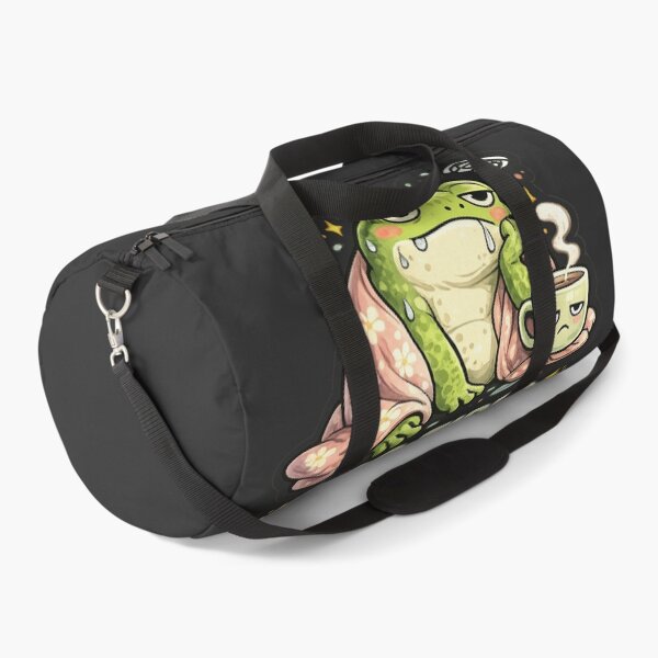 Item preview, Too Tired to Croak – Funny Exhausted Frog Meme Sticker designed and sold by Naturalite19.