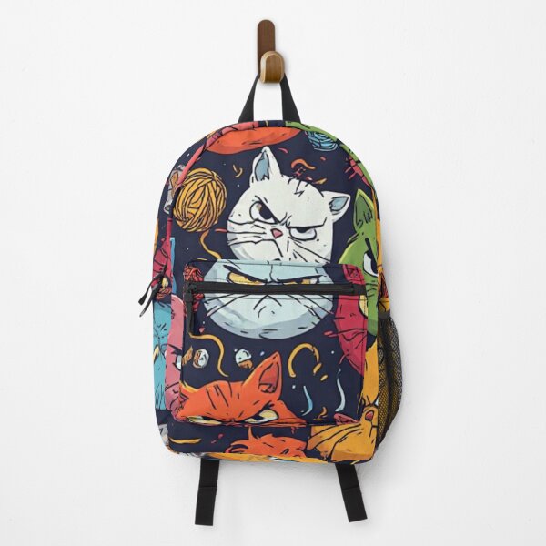 Item preview, Funny Angry Cat Seamless Pattern Grumpy Kittens Pop Art designed and sold by dcohea.