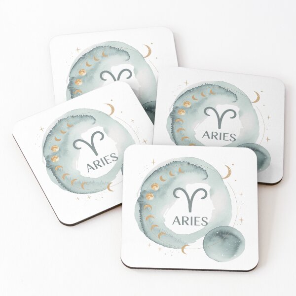 Item preview, Aries Zodiac Watercolor Celestial Design – Minimalist Astrology Art Print designed and sold by Cool-cat-art.