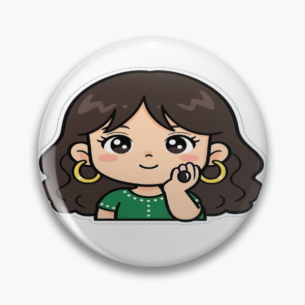 Artikelvorschau, Niedlicher Chibi-Mädchen-Sticker mit brünetten Haaren | Kawaii-Cartoon-Ästhetik entworfen und verkauft von FernandsOficial.