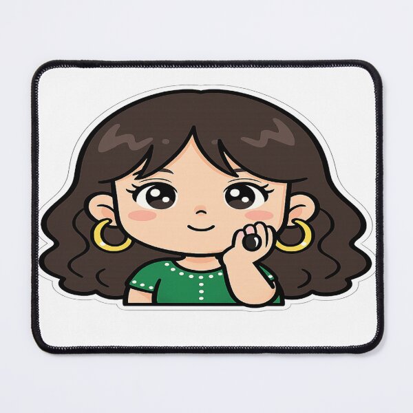 Item preview, Cute Brunette Chibi Girl Sticker | Kawaii Cartoon Aesthetic designed and sold by FernandsOficial.
