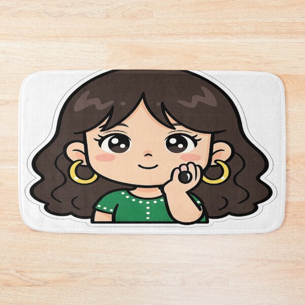 Item preview, Cute Brunette Chibi Girl Sticker | Kawaii Cartoon Aesthetic designed and sold by FernandsOficial.