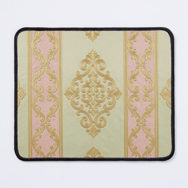 Item preview, Pistachio & Matte Pink Striped Shimmer Gold Baroque designed and sold by DesignsByPrnces.