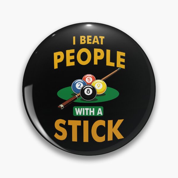Item preview, I Beat People With A Stick Funny Pool Billiards Shirt designed and sold by artetotal.