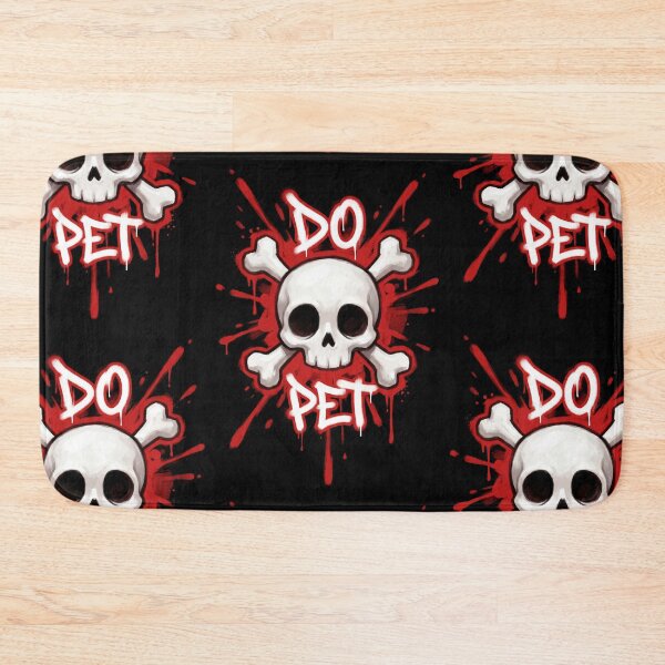 Item preview, Do Not Pet Edgy Graffiti Skull and Crossbones designed and sold by Skulls & Calaveras.