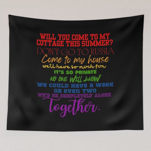 Item preview, Will You Come To My Cottage This Summer Pride Flag designed and sold by Sugar-n-Spite.