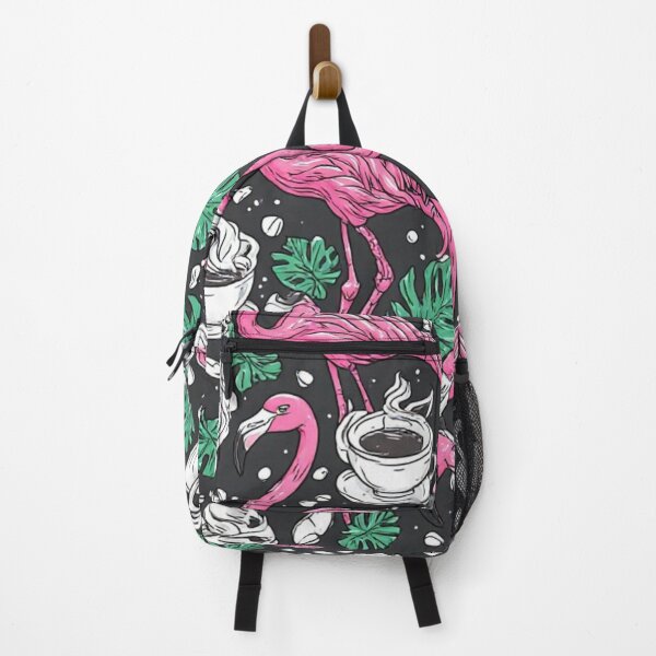 Item preview, Funny Pink Flamingo Coffee Seamless Pattern Tropical Cafe Art designed and sold by dcohea.