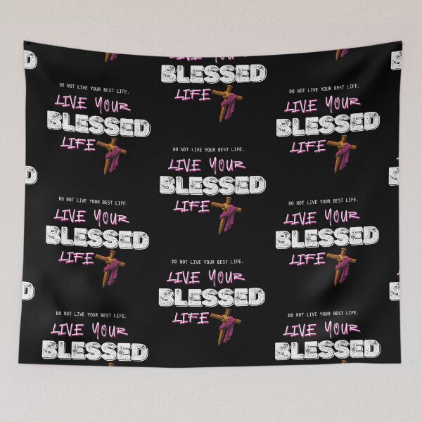 Item preview, Live your Blessed life - white designed and sold by Cane & Abel Creations ..