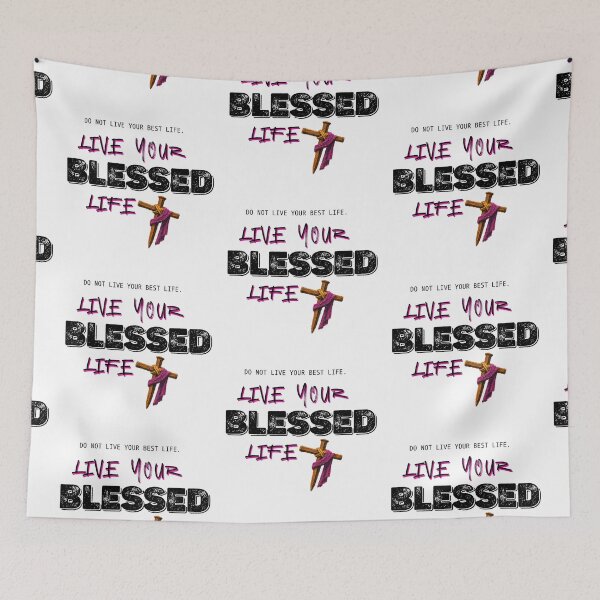 Item preview, Live your Blessed life - black designed and sold by Cane & Abel Creations ..