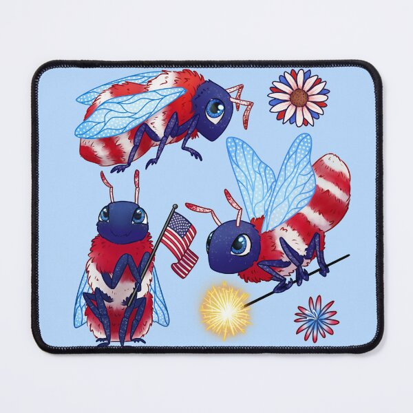 Item preview, Red, White and Bee designed and sold by DoodleBugPress.