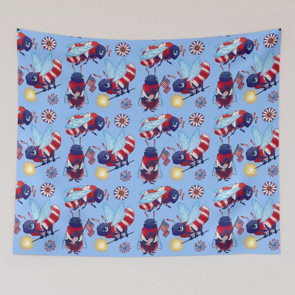 Item preview, Red, White and Bee designed and sold by DoodleBugPress.