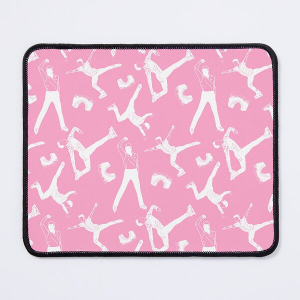 Item preview, Male Figure Skaters White Designs on Bubble Gum Pink designed and sold by Purposely Designed.