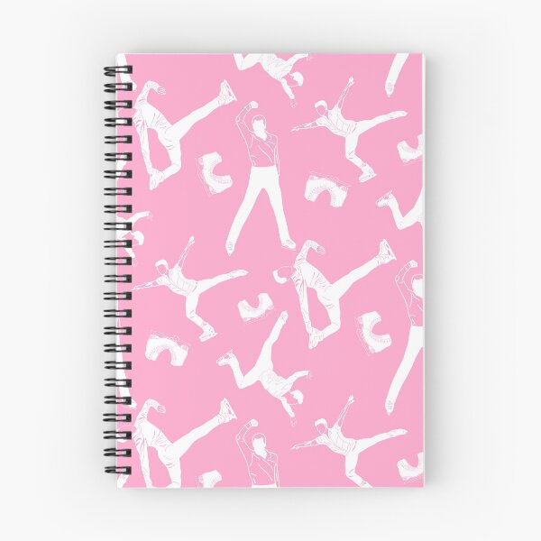Item preview, Male Figure Skaters White Designs on Bubble Gum Pink designed and sold by Purposely Designed.