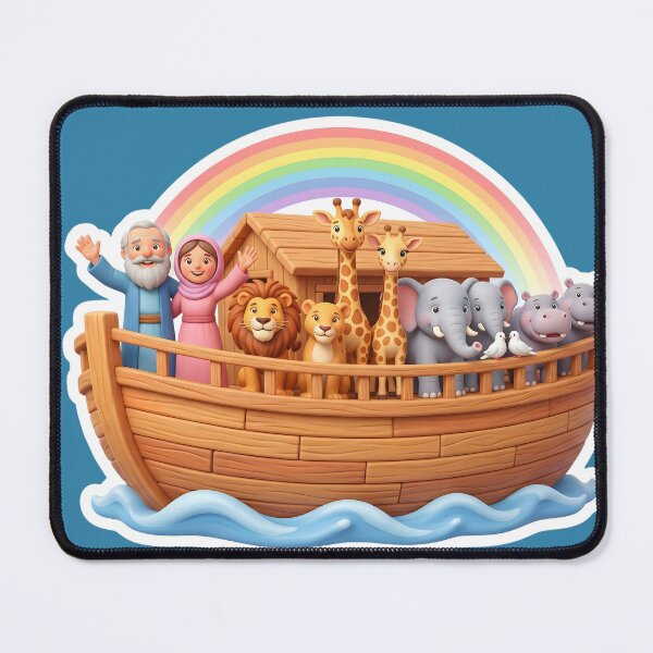 Item preview, Cute 3D Noah's Ark Cartoon Sticker designed and sold by RRRShop.