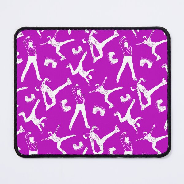 Item preview, Male Figure Skaters White Designs on Eggplant Purple designed and sold by PD-Skating.