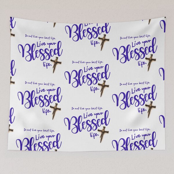 Item preview, Live your Blessed life - blueberry designed and sold by Cane & Abel Creations ..