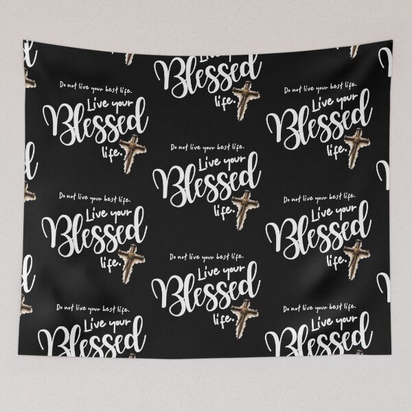 Item preview, Live your Blessed life - white designed and sold by Cane & Abel Creations ..