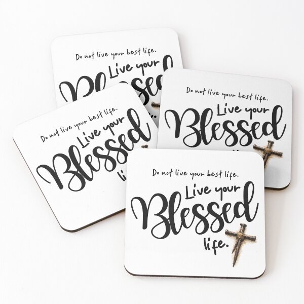 Item preview, Live your Blessed life - black designed and sold by Cane & Abel Creations ..