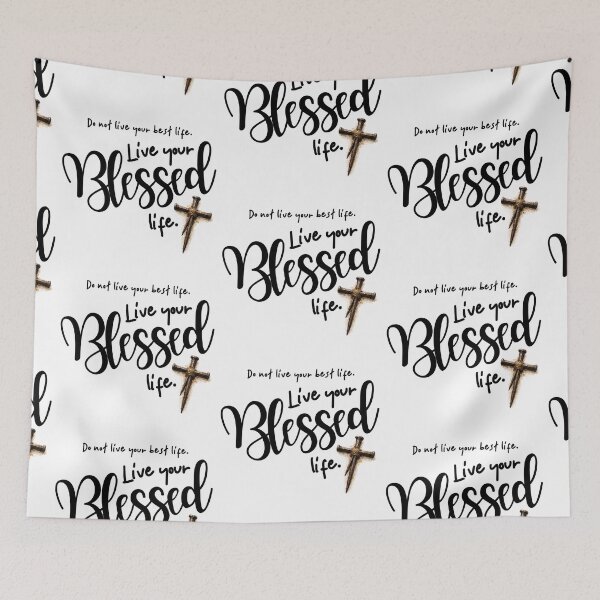 Item preview, Live your Blessed life - black designed and sold by Cane & Abel Creations ..