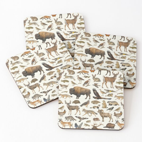 Item preview, Animals of the Great Plains Retro Style Identification Chart designed and sold by kakarikihill.