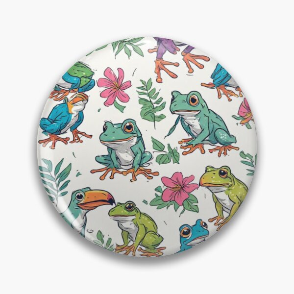 Item preview, Dodo Bird and Frog Seamless Pattern Tropical Jungle Art designed and sold by dcohea.