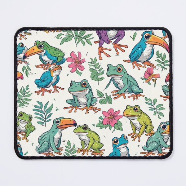 Item preview, Dodo Bird and Frog Seamless Pattern Tropical Jungle Art designed and sold by dcohea.