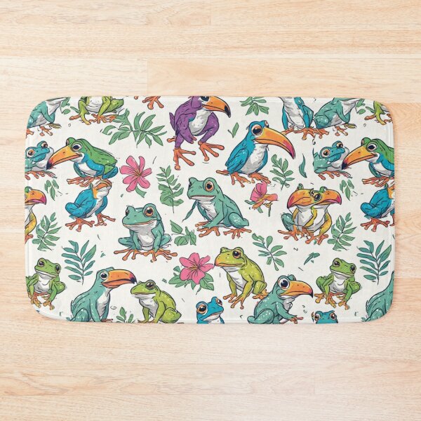 Item preview, Dodo Bird and Frog Seamless Pattern Tropical Jungle Art designed and sold by dcohea.