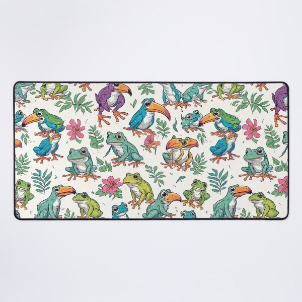Item preview, Dodo Bird and Frog Seamless Pattern Tropical Jungle Art designed and sold by dcohea.