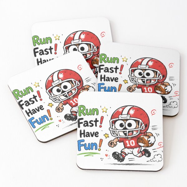 Item preview, Run Fast Have Fun Football Cartoon Sticker | Cute Football Player Doodle Design for Kids & Sports Lovers designed and sold by FeelFreeStore.