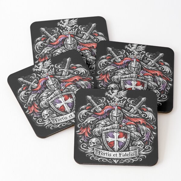 Item preview, Fortis et Fidelis – Medieval Knight Heraldic Crest Illustration designed and sold by optimusprime39.