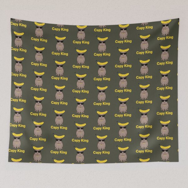 Item preview, Capy King - Cool Capybara with Banana Crown designed and sold by Mousy17.