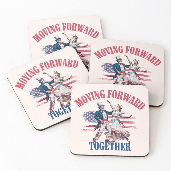 Item preview, Moving Forward Together Uncle Sam Lady Liberty Patriotic Art designed and sold by SilverSeaBKK.