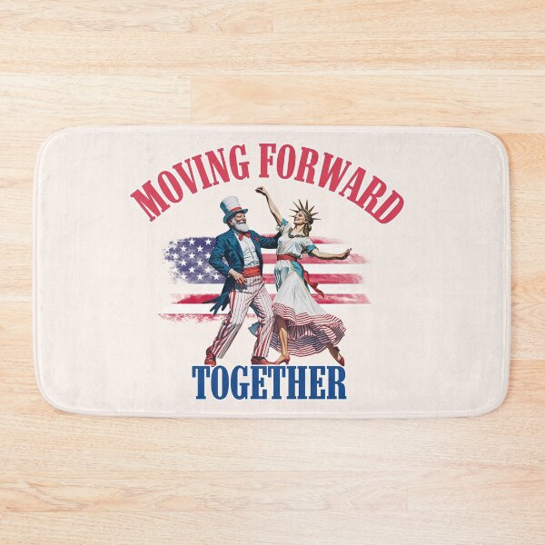 Item preview, Moving Forward Together Uncle Sam Lady Liberty Patriotic Art designed and sold by SilverSeaBKK.