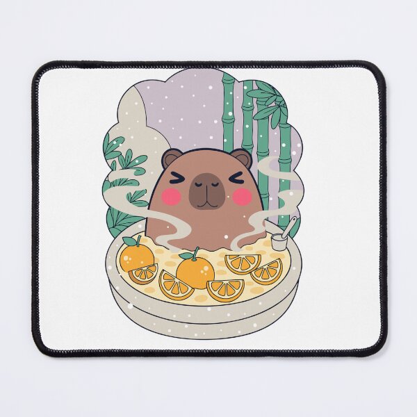 Item preview, Capybara Onsen Bliss with Oranges designed and sold by Mousy17.