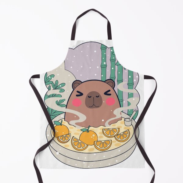 Item preview, Capybara Onsen Bliss with Oranges designed and sold by Mousy17.