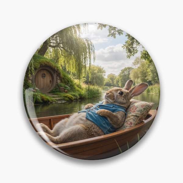 Item preview, Rabbit Woolgathers on the River designed and sold by Tridentulus.