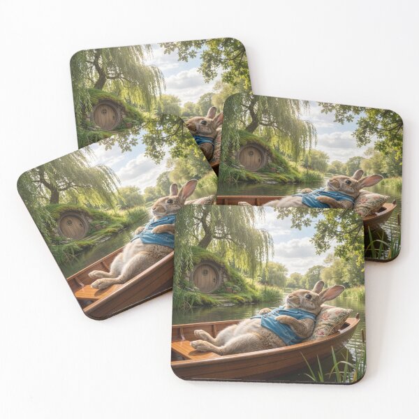 Item preview, Rabbit Woolgathers on the River designed and sold by Tridentulus.