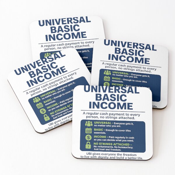Item preview, Universal Basic Income T-Shirt with Green and Blue designed and sold by SociProgress.