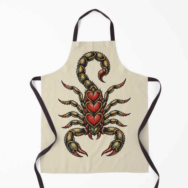 Item preview, Heart Scorpion Old School Traditional Tattoo Style designed and sold by Eh Plus Designs.