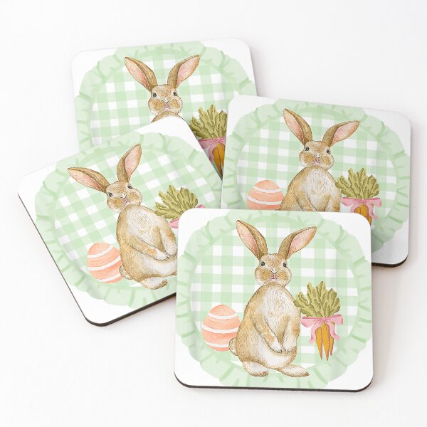 Item preview, Easter Brown Bunny Watercolor Carrot Coquette Bow Egg  designed and sold by melodycook.