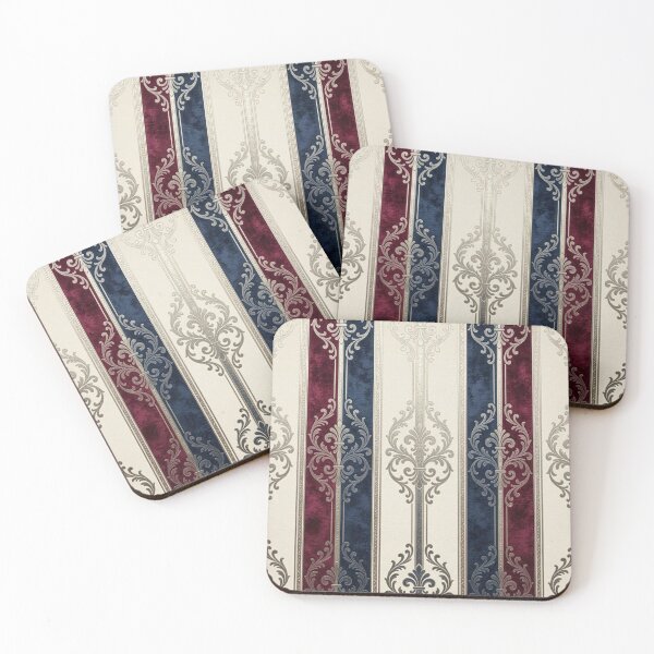 Item preview, Burgundy & Midnight Blue Striped Baroque designed and sold by DesignsByPrnces.