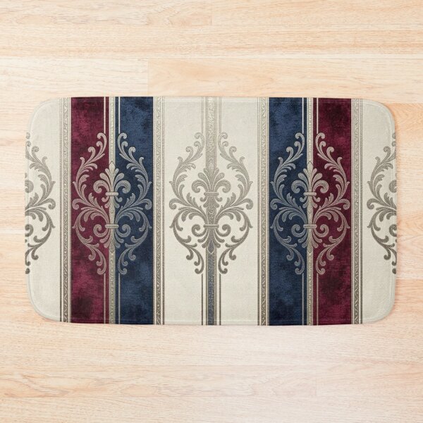 Item preview, Burgundy & Midnight Blue Striped Baroque designed and sold by DesignsByPrnces.