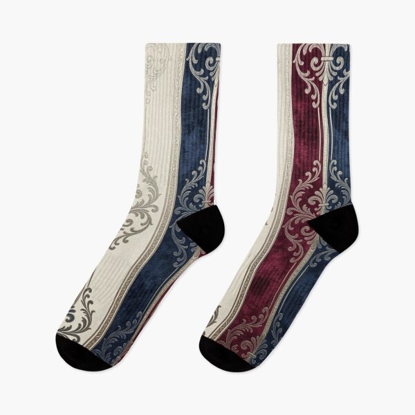 Item preview, Burgundy & Midnight Blue Striped Baroque designed and sold by DesignsByPrnces.