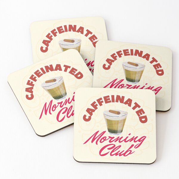 Item preview, Caffeinated Morning Club Iced Latte Coffee Art designed and sold by SilverSeaBKK.