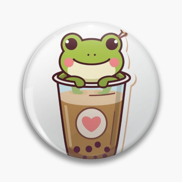 Item preview, Cute Frog Boba Tea Sticker designed and sold by redblink store.